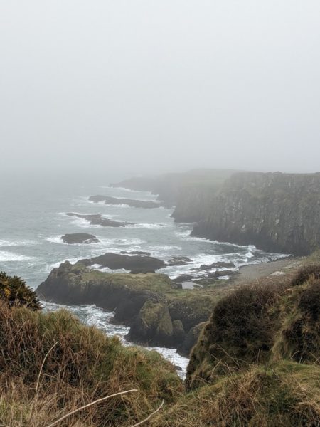 Great views from Dunseverick on the North Coast even when there's a sea mist